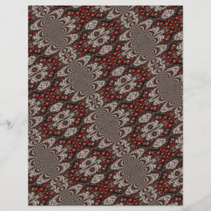 Red/Brown & Red/Blue Pattern Scrapbook Paper