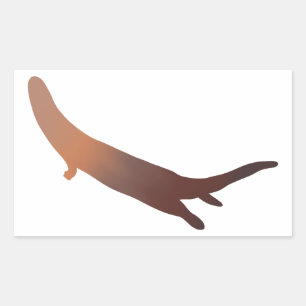 Red-Brown River Otter Gradient Sticker