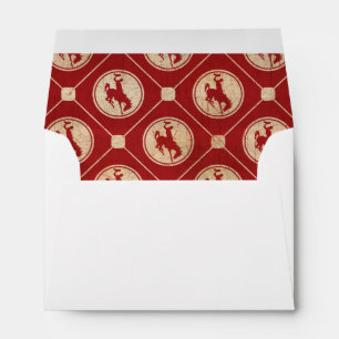 Red Brown Vintage Cowboy Envelopes