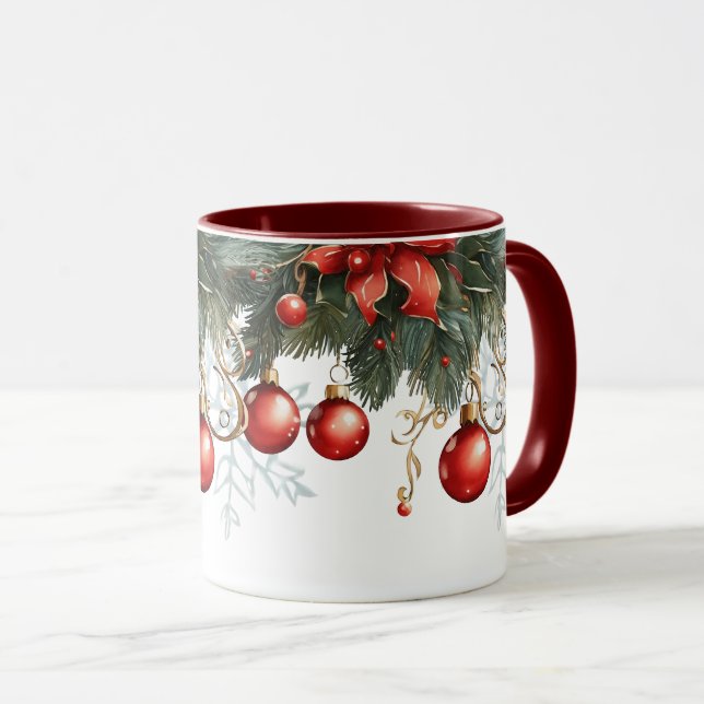 Red Bubble christmas Mug (Front Right)