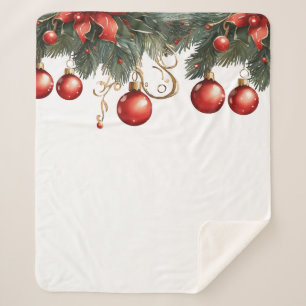 Red Bubble christmas Sherpa Blanket