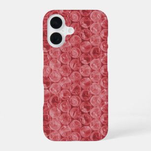 Red bubble wrap pattern iPhone 16 case