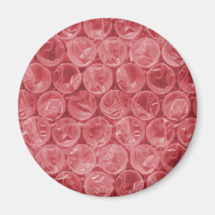 Red bubble wrap pattern magnet