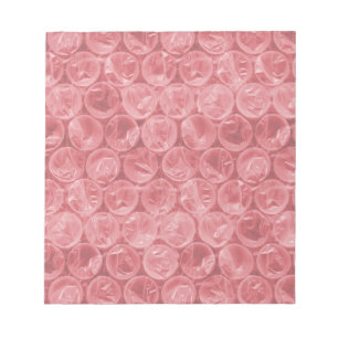 Red bubble wrap pattern notepad