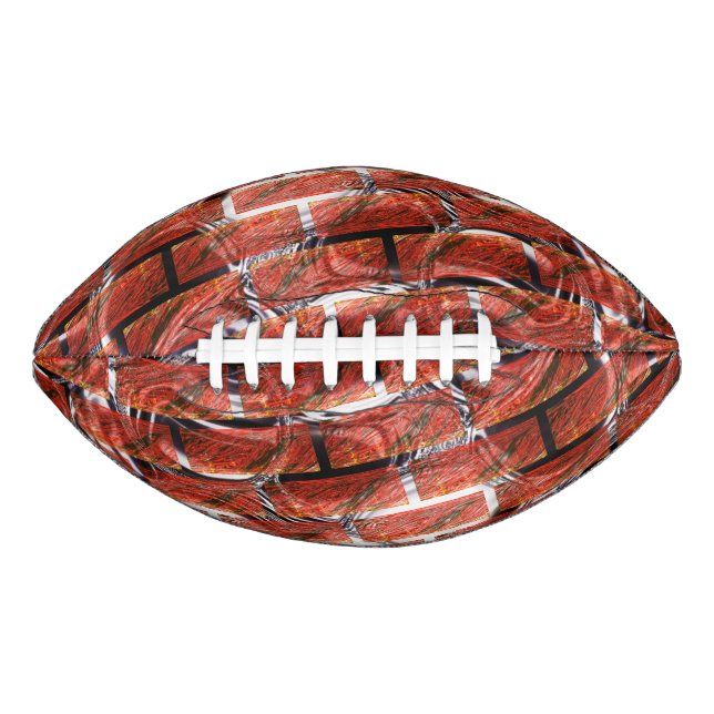 Red, bubbles upon grid or brick effect? Metallic.. Football (Front)