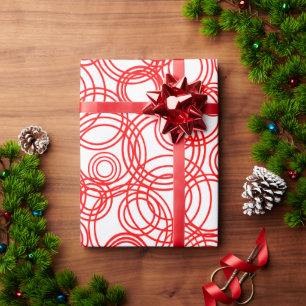 Red Bubbles Wrapping Paper