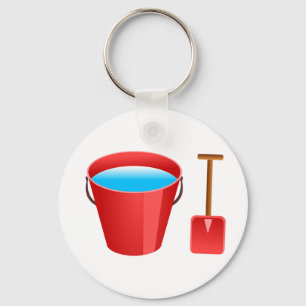 Red Bucket & Spade Keychain