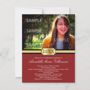 Red Buckle Band Graduation Announcement