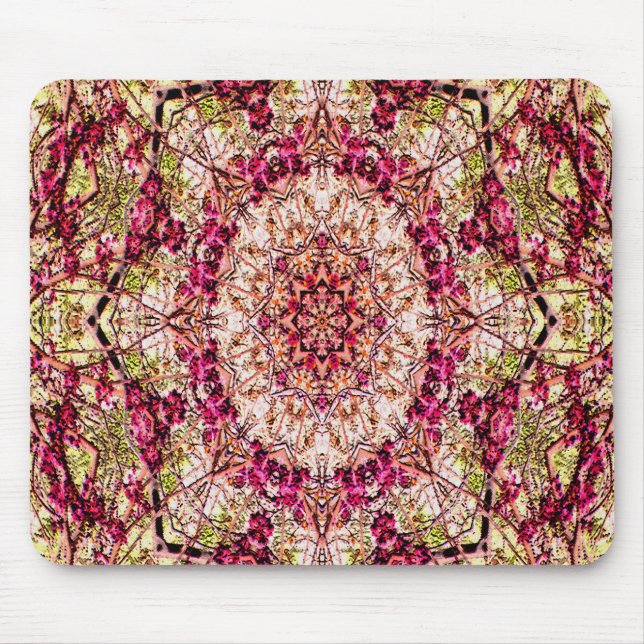 Red Bud Mandala... Mouse Pad (Front)