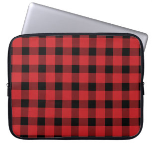 Red Buffalo Country Lumberjack Plaid Laptop Sleeve