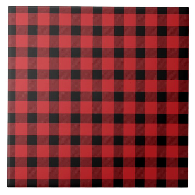 Red Buffalo Country Lumberjack Plaid Tile (Front)