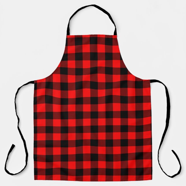 Red Buffalo Plaid Apron (Front)