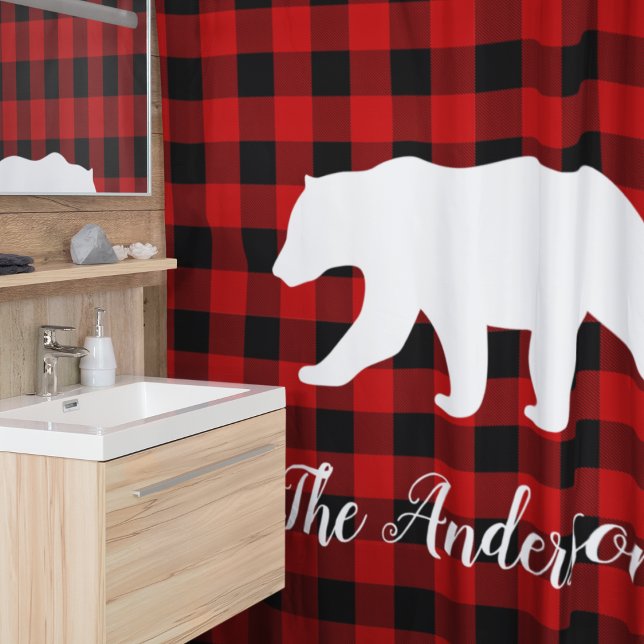 Red Buffalo Plaid & Bear | Personal Name Gift (Creator Uploaded)
