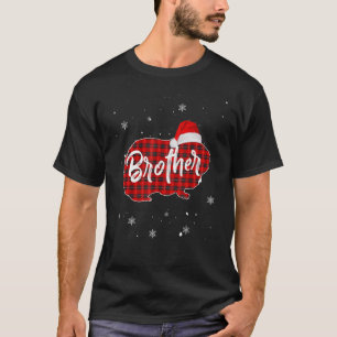 Red Buffalo Plaid Christmas Guinea Pig Brother San T-Shirt