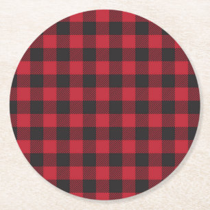 Red Buffalo Plaid Coasters