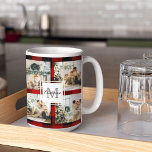 Red Buffalo Plaid & Collage Photo With Initial  Coffee Mug<br><div class="desc">Embrace the timeless charm of Red Buffalo Plaid and create a personalized masterpiece with our Collage Photo With Initial custom product, available exclusively on Zazzle! Whether you're looking for a unique gift or a stunning addition to your home decor, this customizable item is perfect for adding a touch of rustic...</div>