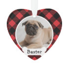 Red Buffalo Plaid Custom Pet Puppy Dog Photo