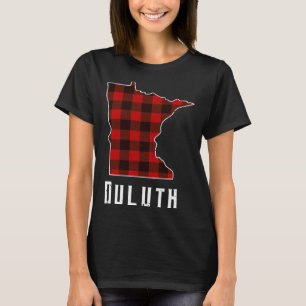 Red Buffalo Plaid Duluth Minnesota Gif Home State  T-Shirt