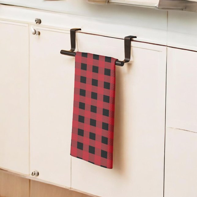 Red Buffalo Plaid Kitchen Towel for Holiday Decor (Creator Uploaded)