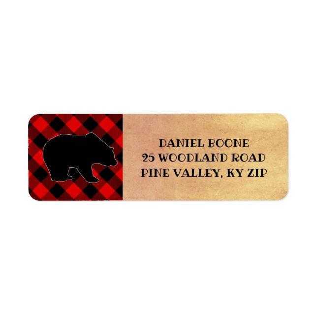 Red Buffalo Plaid Lumberjack Bear (Front)