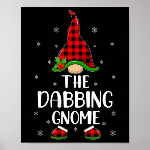 Red Buffalo Plaid Matching The Dabbing Gnome Chris Poster
