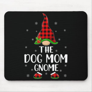 Red Buffalo Plaid Matching The Dog Mom Gnome Chris Mouse Pad