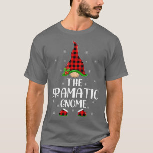 Red Buffalo Plaid Matching The Dramatic Gnome Chri T-Shirt
