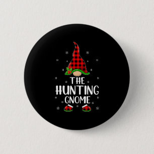 Red Buffalo Plaid Matching The Hunting Gnome Chris 2 Inch Round Button