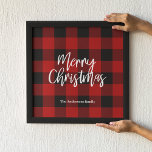 Red Buffalo Plaid & Merry Christmas |Personal Name Canvas Print<br><div class="desc">Get ready to infuse your holiday season with a touch of rustic charm and personalized warmth with our Red Buffalo Plaid & Merry Christmas collection! Whether you're decorating your home or searching for the perfect gift, these festive items are designed to bring joy and comfort to your celebrations.Spread joy, warmth,...</div>