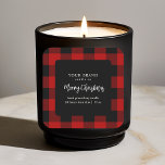 "Red Buffalo Plaid Merry Christmas   Square Sticker<br><div class="desc">"Celebrate the holiday season with this Red Buffalo Plaid Merry Christmas candle sticker. Featuring a classic red buffalo plaid pattern and a festive ‘Merry Christmas’ message, this sticker brings warmth and charm to any candle. Perfect for rustic holiday decor, winter gatherings, or as a cozy touch for seasonal gifts, it’s...</div>