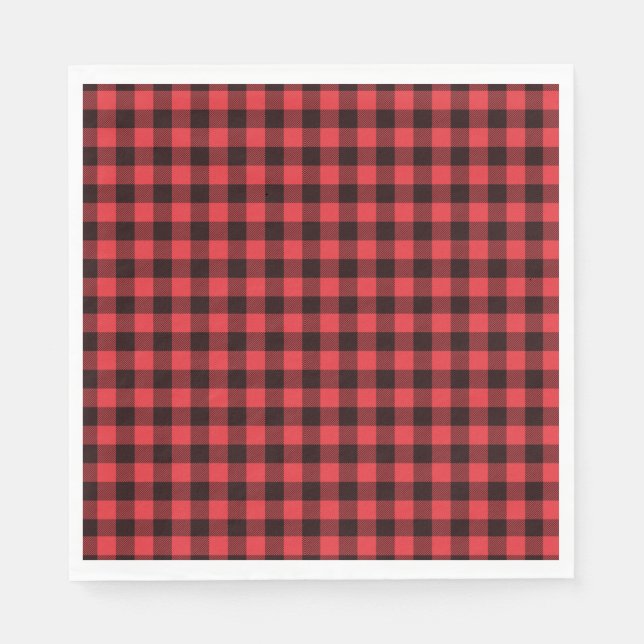 Red Buffalo Plaid Napkin (Front)