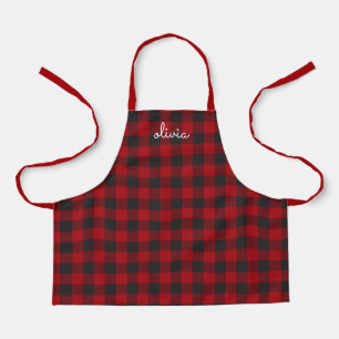 Red Buffalo Plaid Noël Tablier personnalisé
