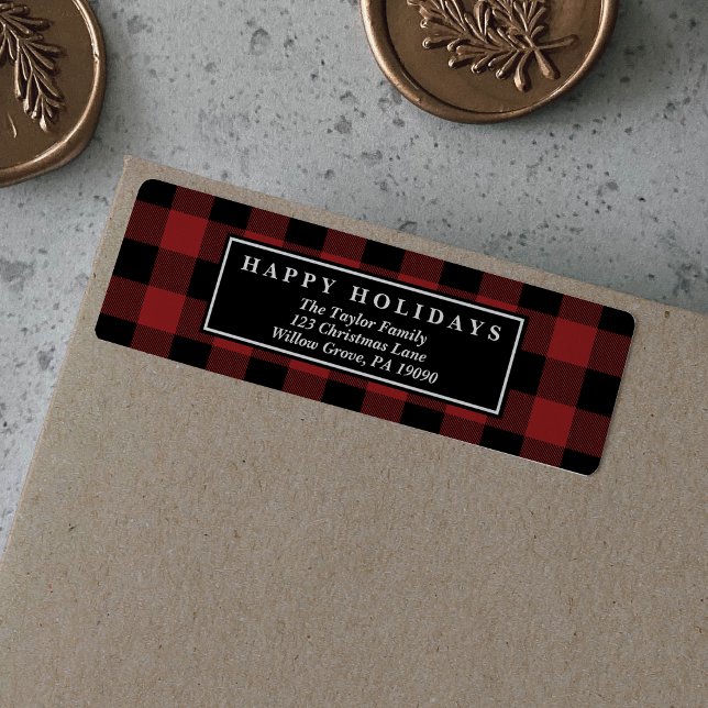 Red Buffalo Plaid Pattern Christmas Card (Creator Uploaded)