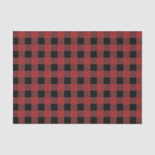 Red Buffalo Plaid Pattern Christmas Gift Tissue Paper