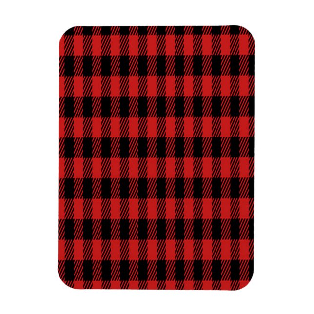 Red Buffalo Plaid Pattern Magnet (Vertical)