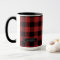 Red Buffalo Plaid Pattern Monogrammed Mug