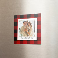 Red Buffalo Plaid & Personal Name And Photo