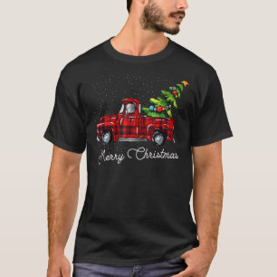 Red Buffalo Plaid Pickup Truck With Tree Merry Chr T-Shirt