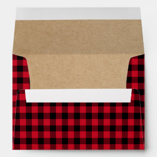Red Buffalo Plaid, Red Flannel Envelope
