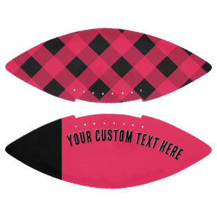 Red Buffalo Plaid Rustic Check Pattern Football