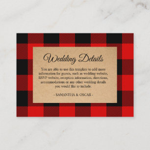 Red Buffalo Plaid Vintage Craft Enclosure Card