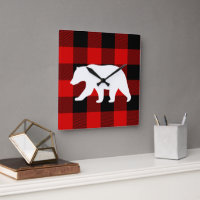 Red Buffalo Plaid & White Bear