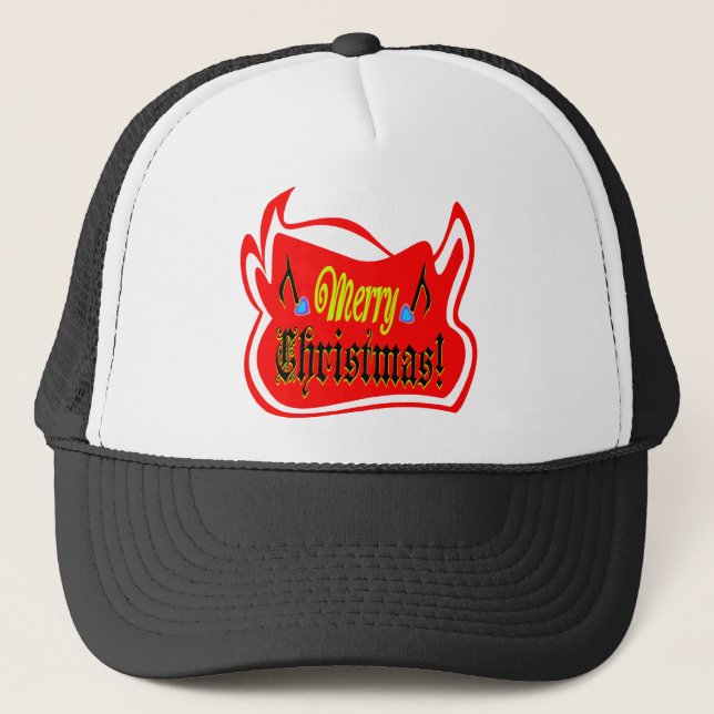 ♫♥Red Bull Christmas Stylish Trucker Hat♥♪ Hat (Front)