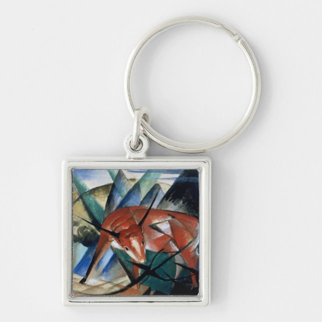 Red Bull (gouache on paper) Keychain (Front)