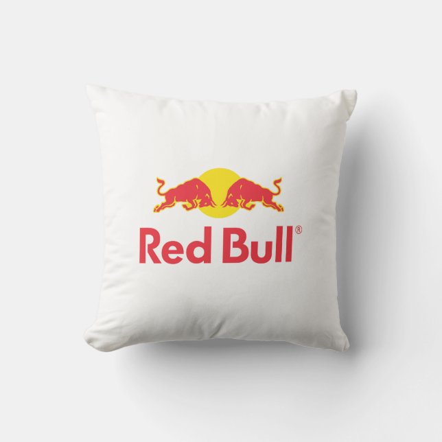 Red Bull logo Throw Pillow (Front)
