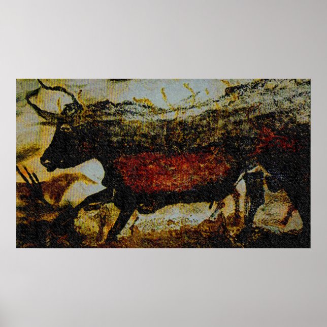 Red Bull of Lascaux Poster (Front)