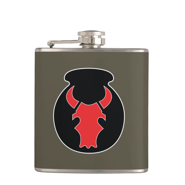 Red Bull olive drab flask (Front)