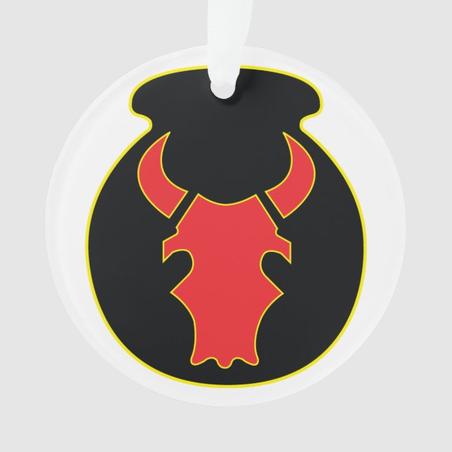 Red Bull patch and crest acrylic ornament (Front)