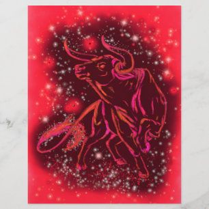 Red Bull Running At Starry Night Letterhead