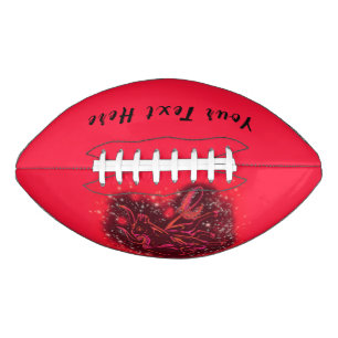 Red Bull Running Football Gift - Custom Text